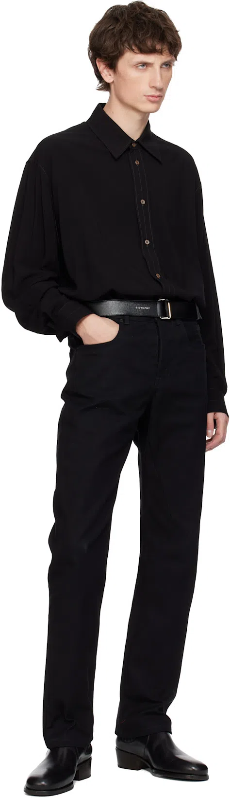 LEMAIRE Black Vegetable-tanned Chelsea Boots In Bk999 Black