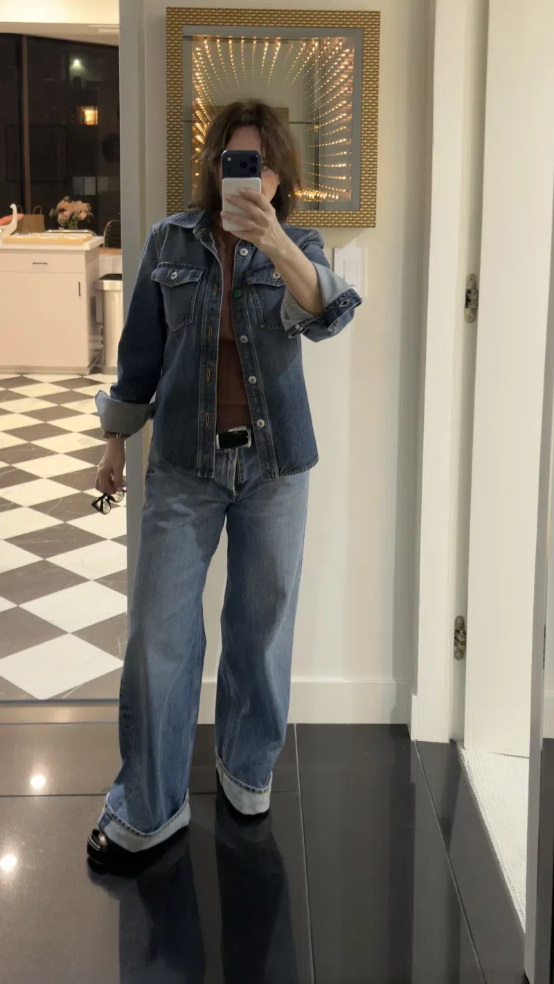 AGOLDE Temple Denim Trousers Belt Loops In Blue