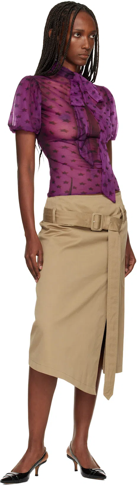 MAISON MARGIELA Black Kinkies Slingback Heels