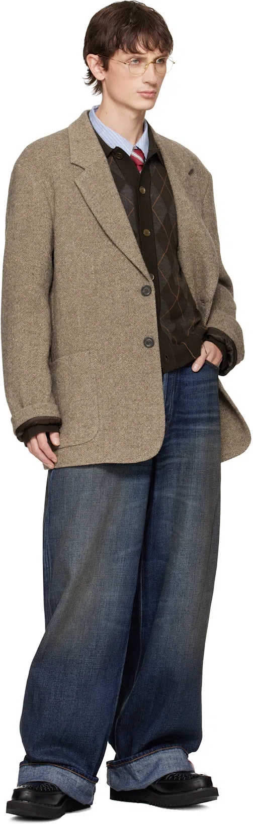 OUR LEGACY Evening Polo In Burgundy