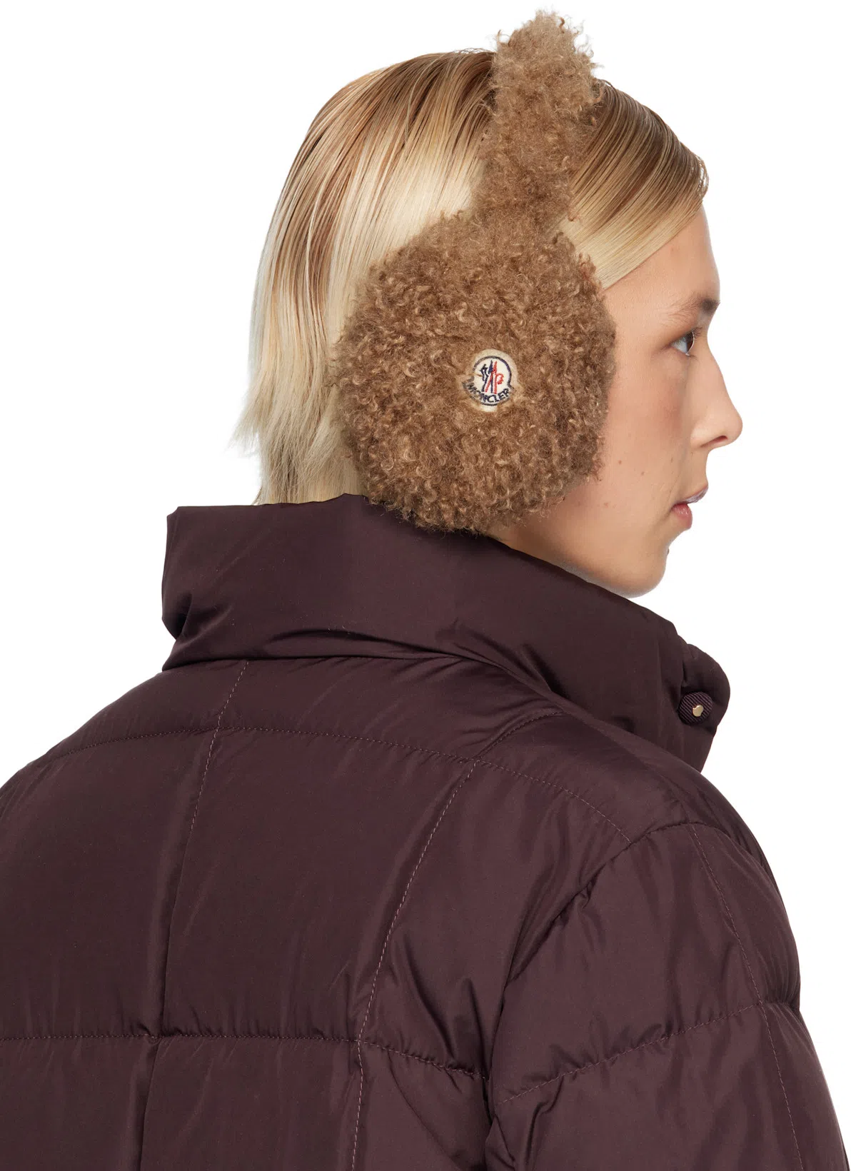 MONCLER Marled Wool Crewneck Sweater In Brown