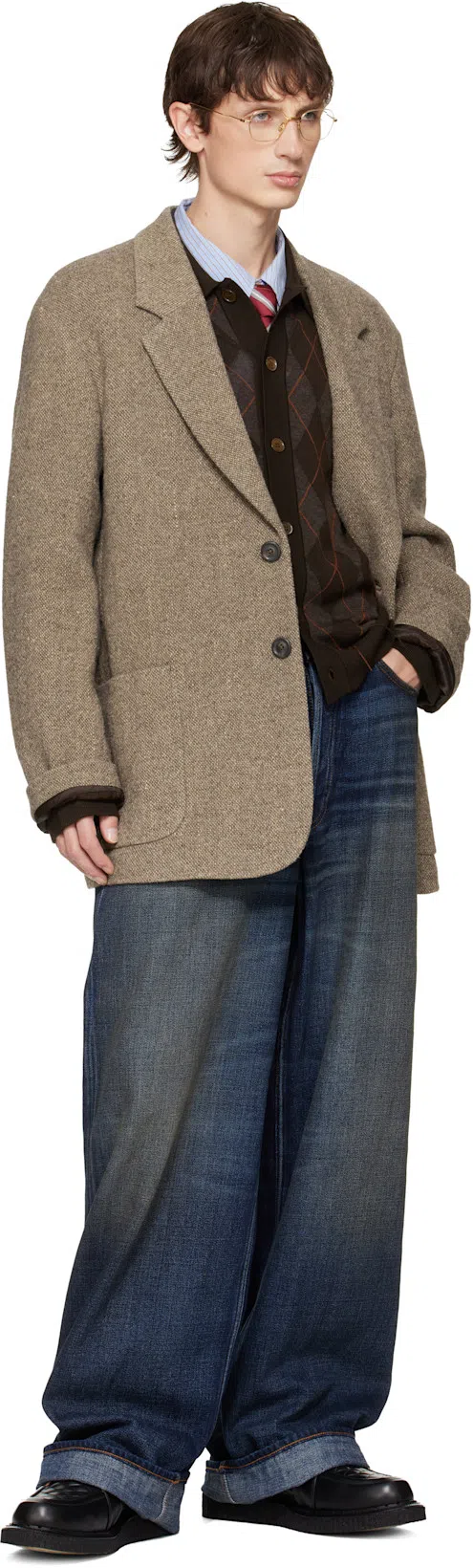 OUR LEGACY Evening Polo In Burgundy