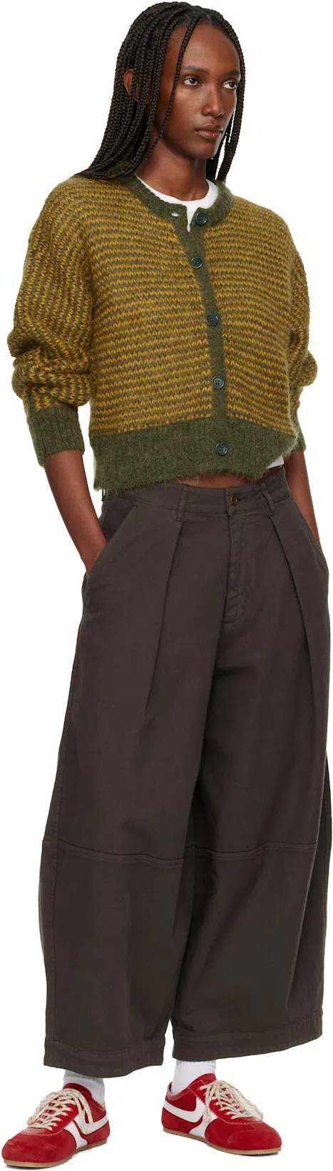 DRIES VAN NOTEN 70s Marathon Spirit Suede Low-top Sneakers In Red