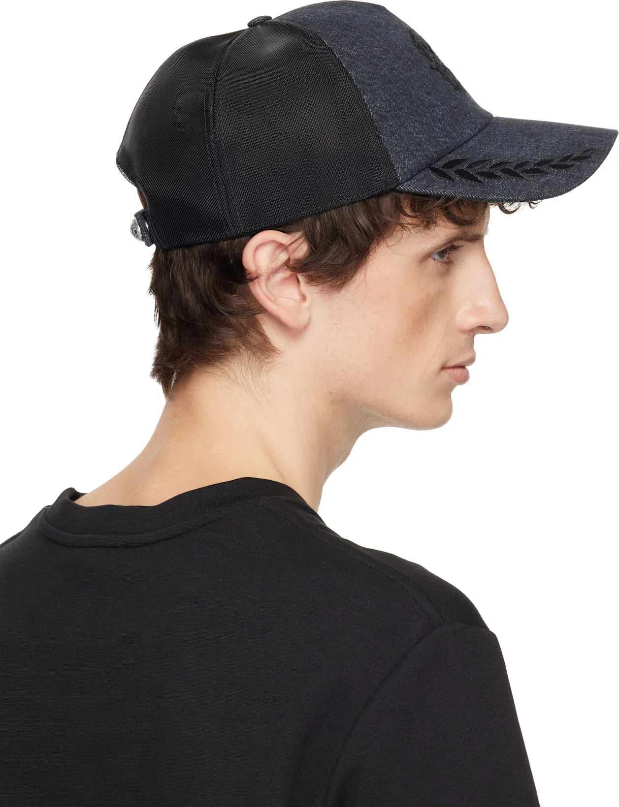 BALMAIN Logo Embroidered Crewneck T-shirt In Black