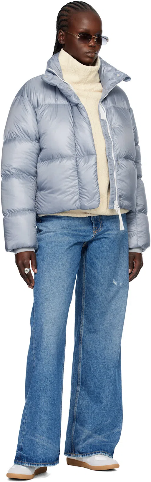 BOTTEGA VENETA Off-white Compact Cotton Turtleneck In 9071 Chalk