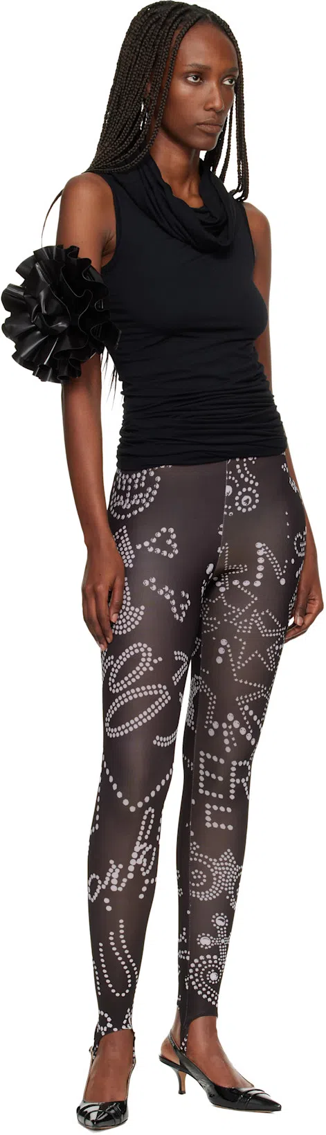 MAISON MARGIELA Black Kinkies Slingback Heels