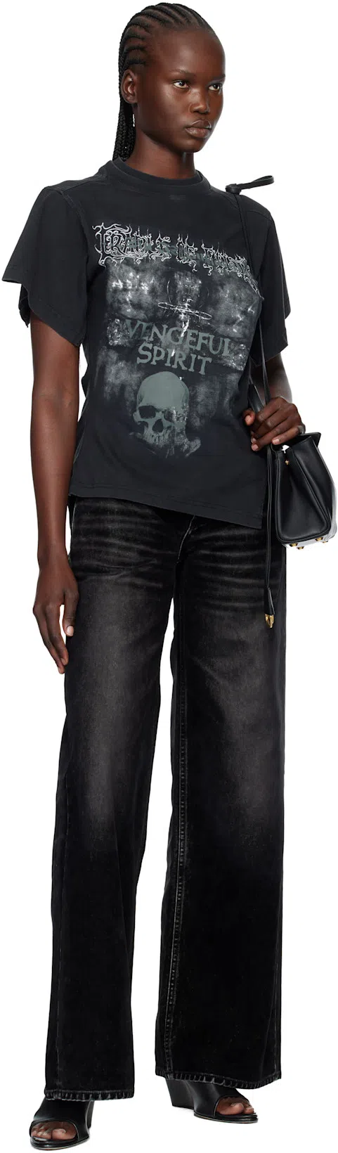 BALENCIAGA Small Rodeo Leather Top Handle Bag In Black