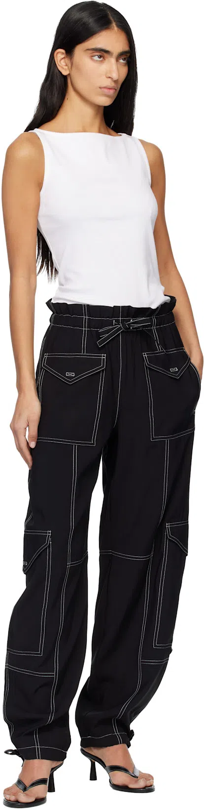 AEYDE Daphne Leather Pointed-toe High-heeled Sandals In Black