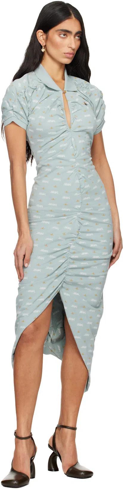 DRIES VAN NOTEN Brown Asymmetrical Heels In 605 Bottle