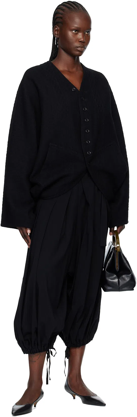 THE ROW Liisa Distressed Kitten-heel Pumps In Black