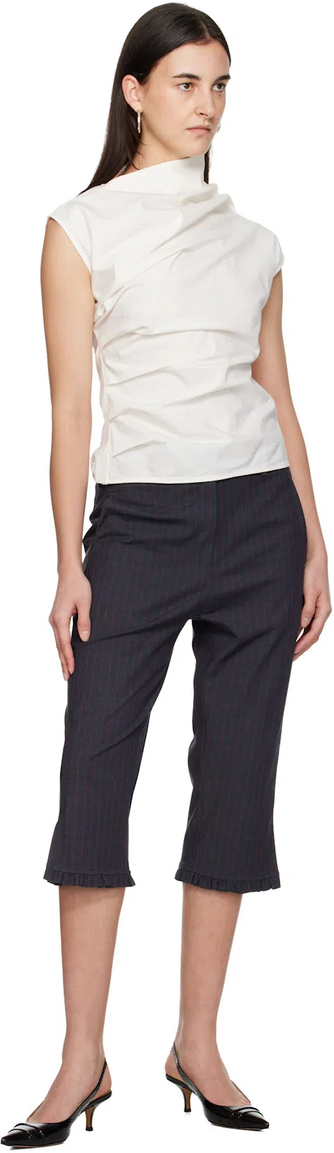 MAISON MARGIELA Black Kinkies Slingback Heels