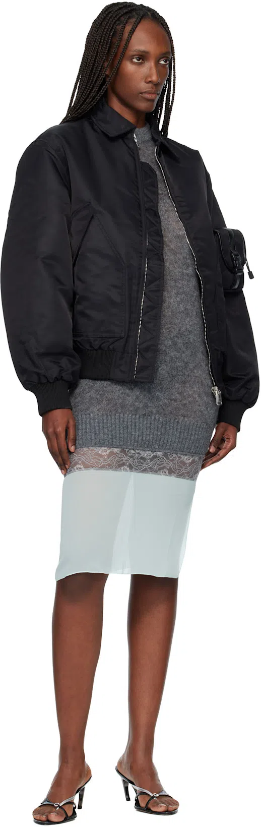 COPERNI 35mm Leather Thong Sandals In Black