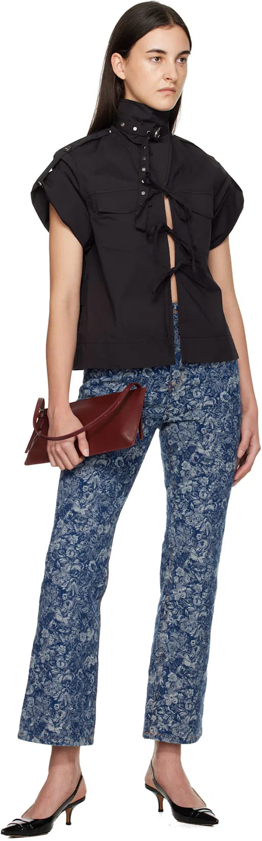 MAISON MARGIELA Black Kinkies Slingback Heels