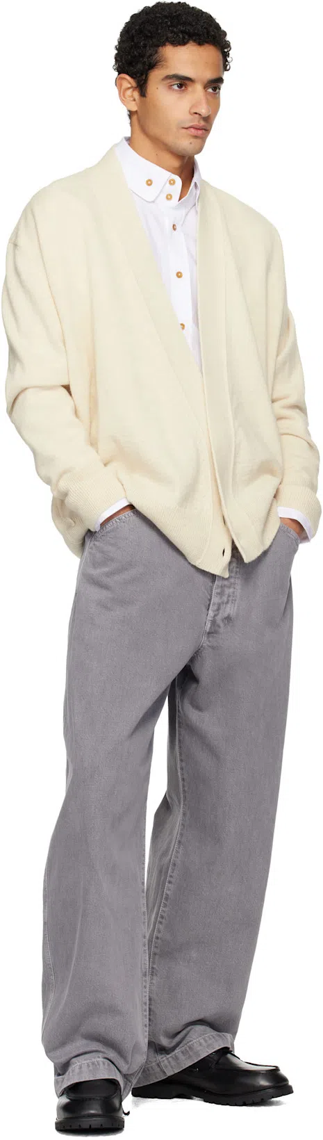 VIVIENNE WESTWOOD Shirt With Subtle Orb Embroidery And Tailored Fit In Gray