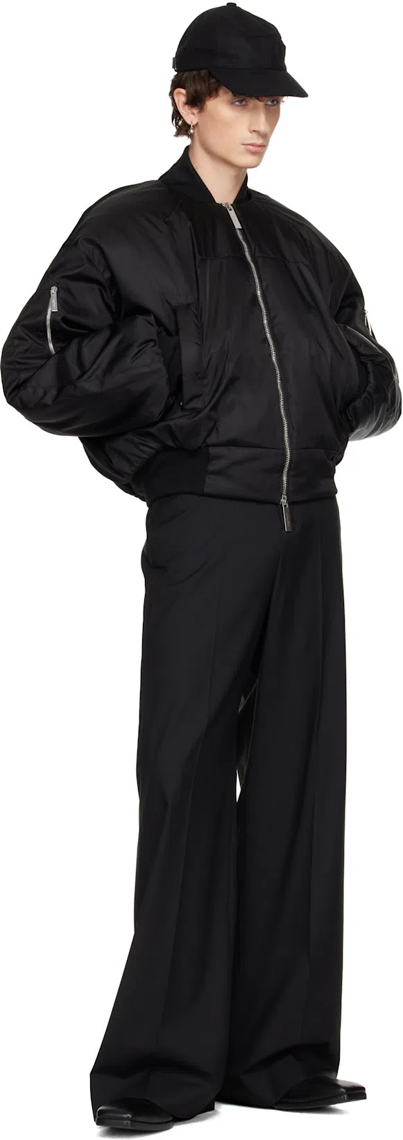 RICK OWENS Black Concordians Sliver Platform Beatle Chelsea Boots