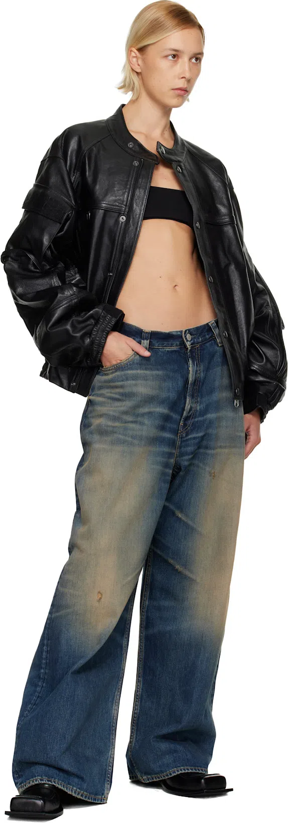 ACNE STUDIOS 2023 Rocka Low Waist Wide Jeans In Blue