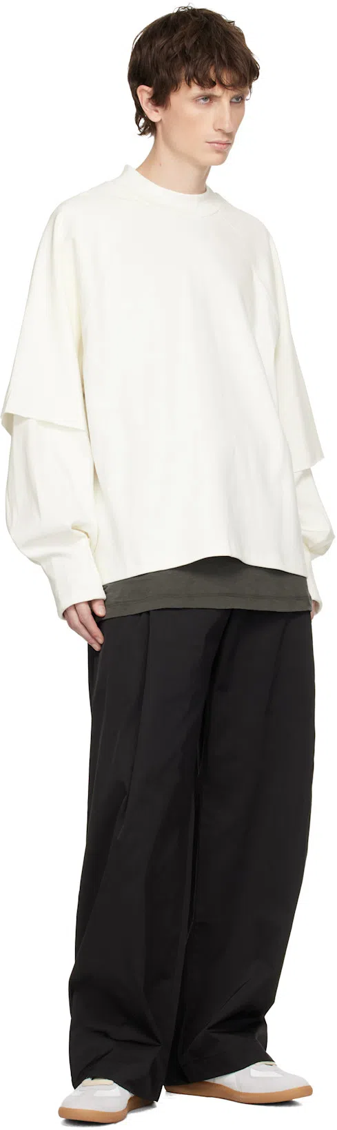 MAISON MARGIELA White Leather Sneakers In Multi