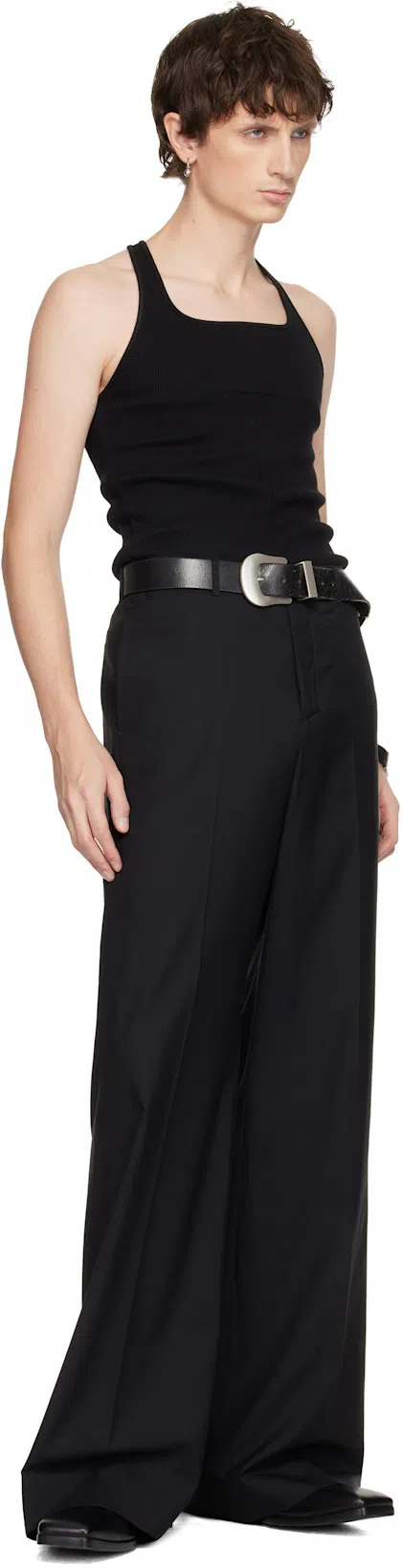 RICK OWENS Black Concordians Sliver Platform Beatle Chelsea Boots