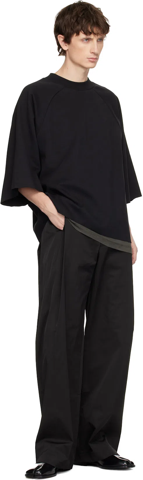 MAISON MARGIELA 30mm Tabi County Leather Loafers In Black