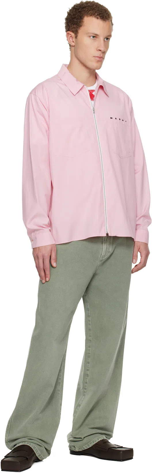 MARNI Cotton T-shirt With Maxi Print In White