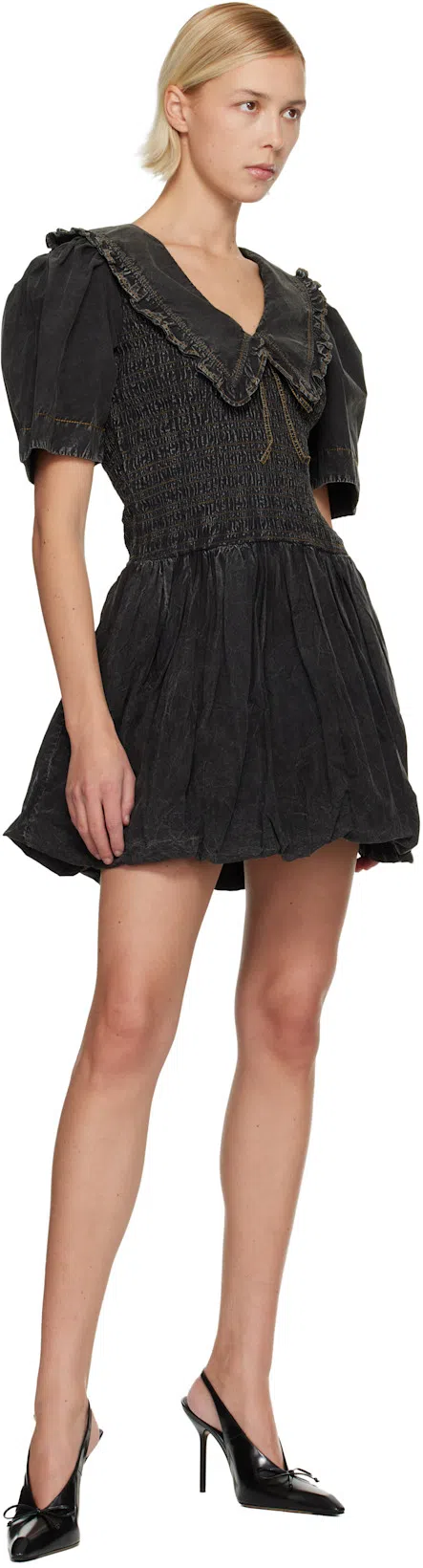 JACQUEMUS 100mm Les Cubisto H Leather Slingbacks In Black