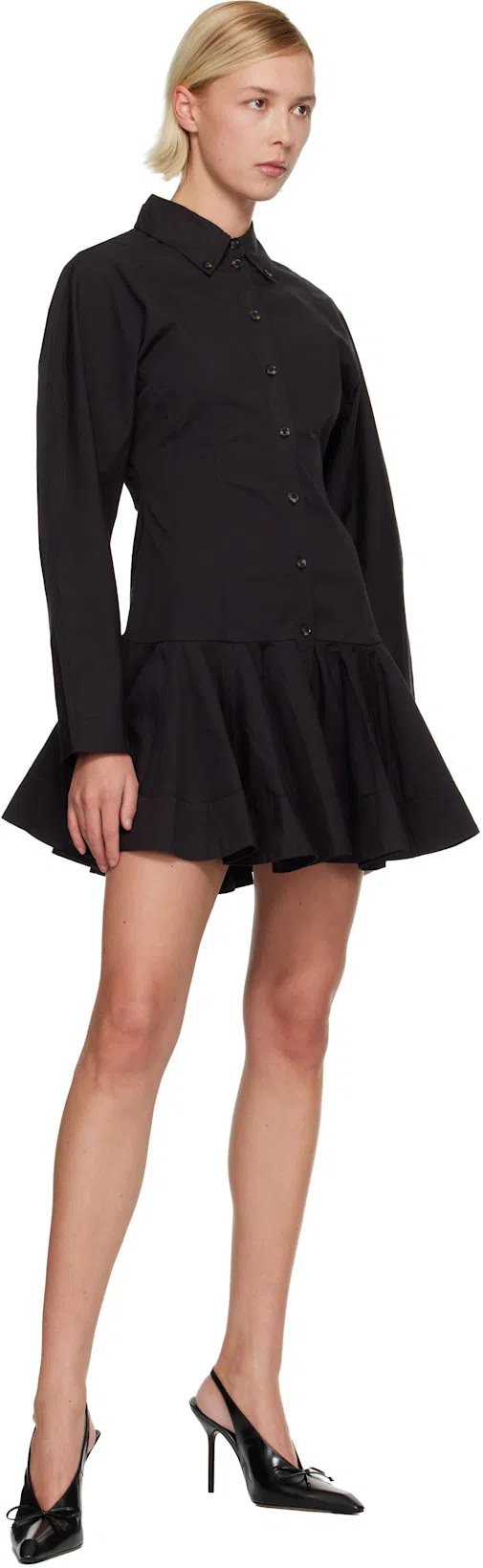 JACQUEMUS 100mm Les Cubisto H Leather Slingbacks In Black