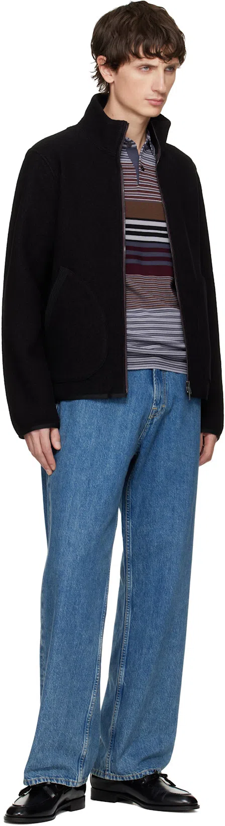 VALENTINO GARAVANI Bowshire Loafers In Black Glossy Calfskin