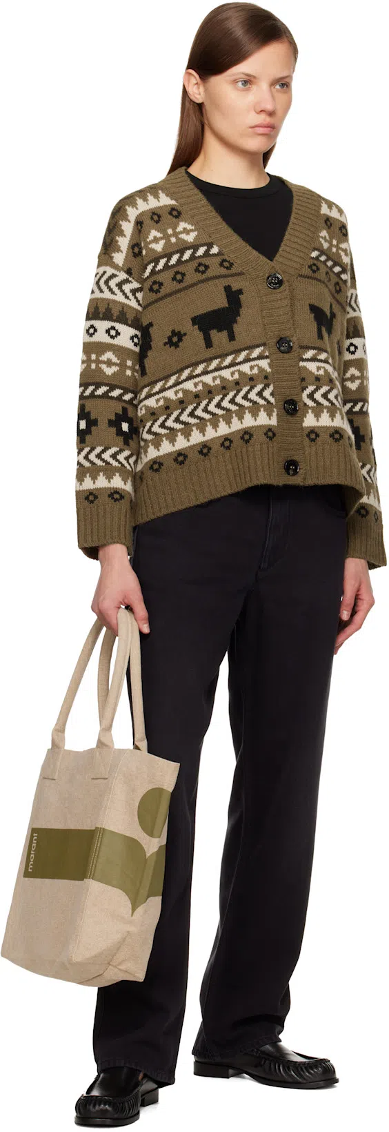 ISABEL MARANT Distressed Denim Trousers With Wide-leg Design In Black