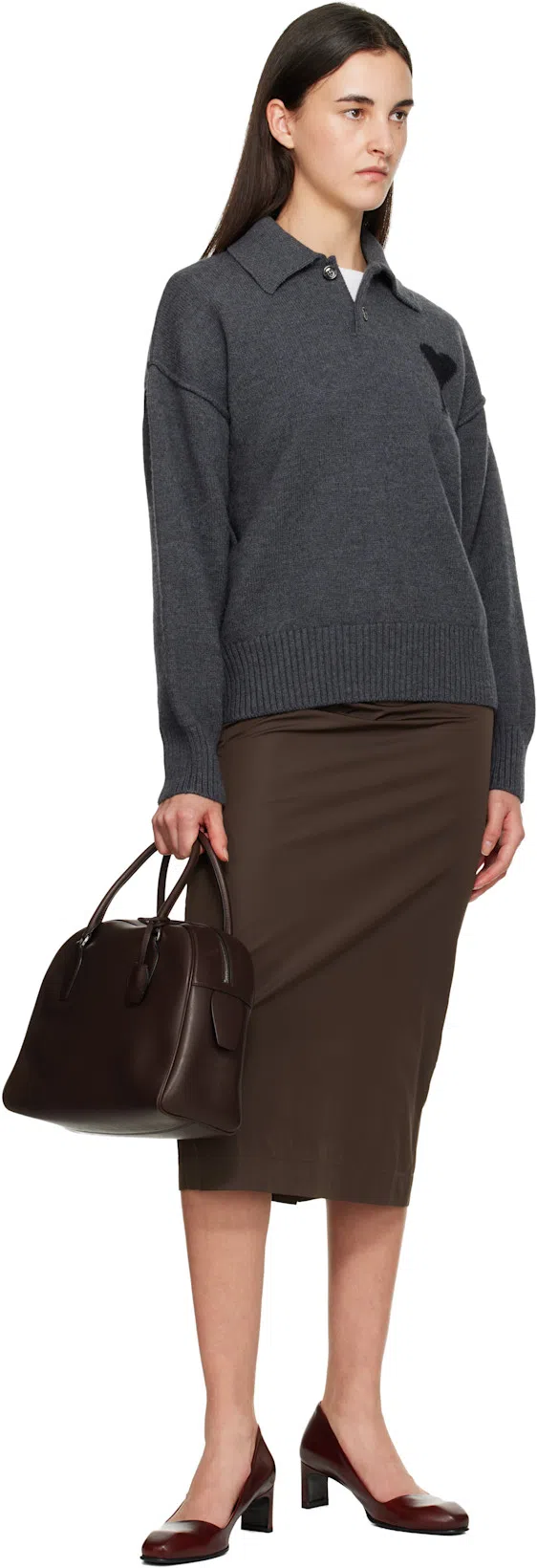 THE ROW India 12.00 Top-handle Bowling Bag In Leather In Brown