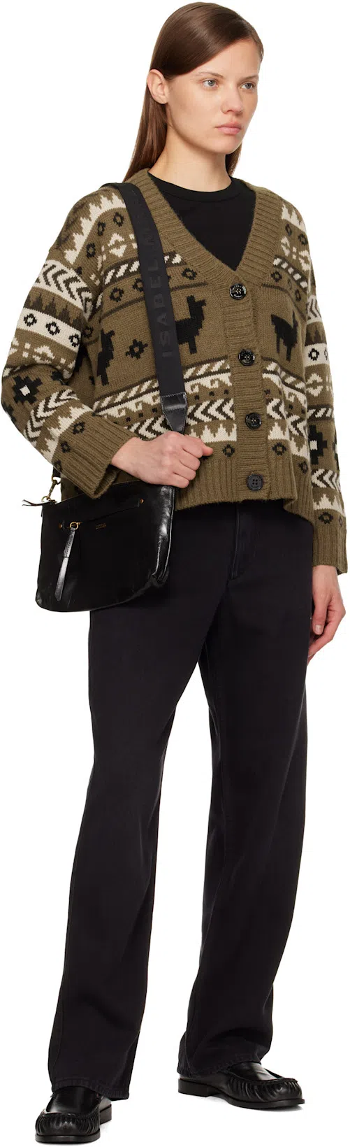 ISABEL MARANT Distressed Denim Trousers With Wide-leg Design In Black