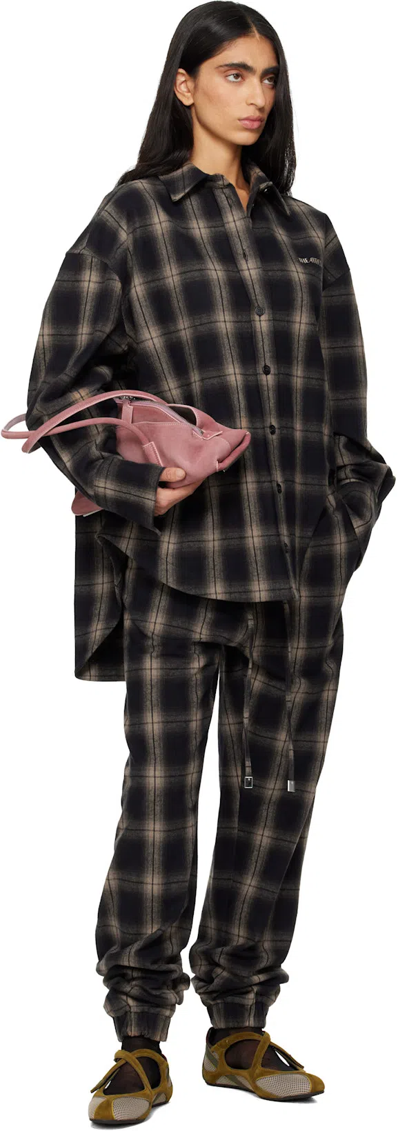 ATTICO Khaki Floor 01 Ballerina Flats In Green