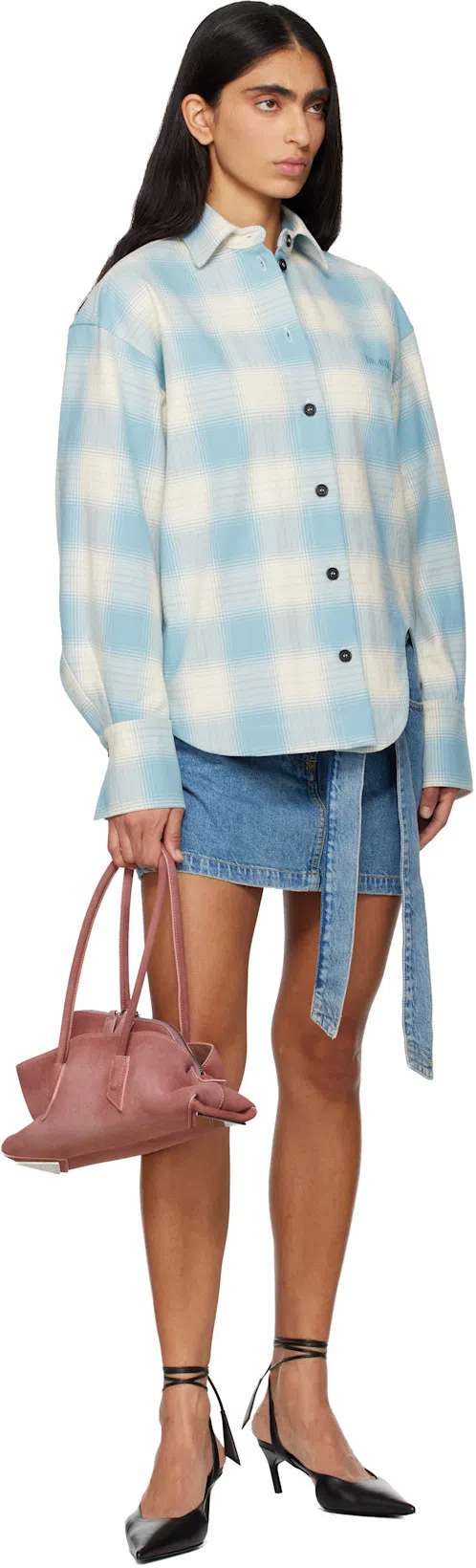 ATTICO Nomad Ballerina Flat In Gray