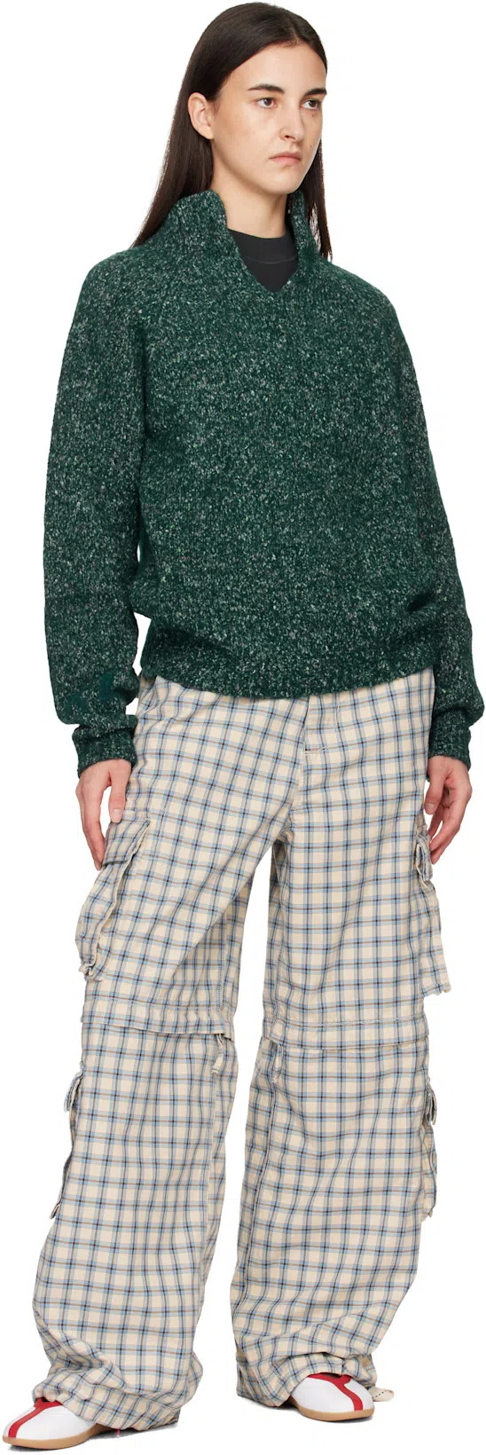 ADIDAS ORIGINALS Taekwondo Mei Leather Ballerina Shoes Contrast Trim In Red