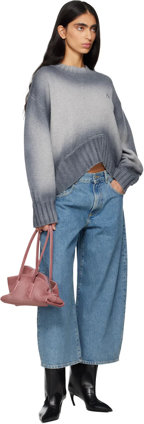 ATTICO 65mm Lea Heeled Leather High Boots In Black