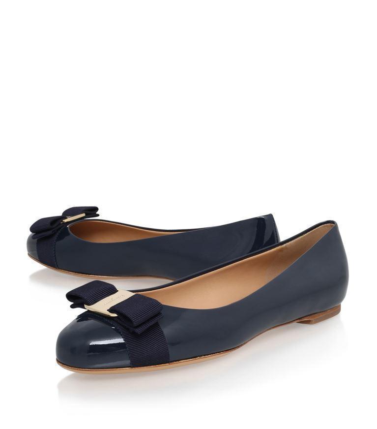 FERRAGAMO Women Vara Quilted Leather Ballet Flats In Black