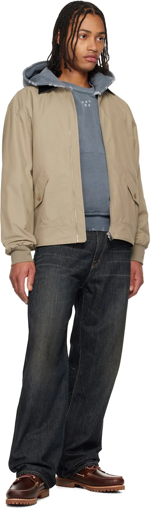 TIMBERLAND Authentic Brown Loafers With Embossed Logo On The Side In Leather Man