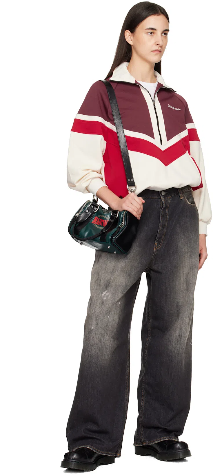 DR. MARTENS Rejena Mj Analine Croc Emboss Woman Loafers Black Size 7 Leather