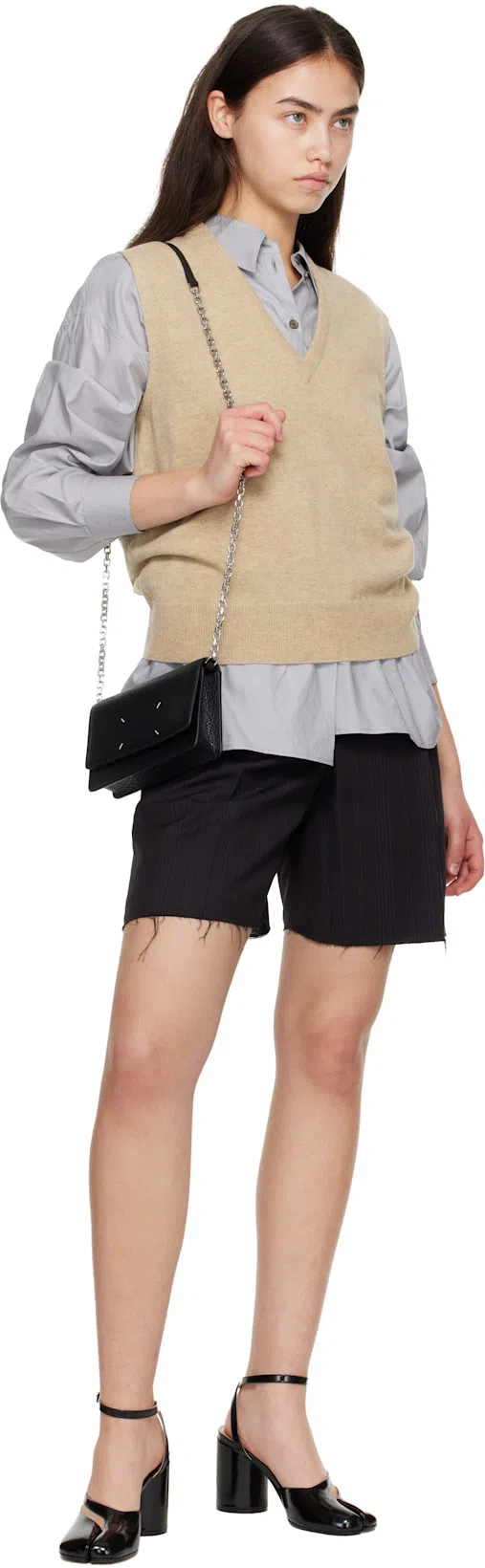 MAISON MARGIELA Tabi Sandals In Brushed Leather In Black