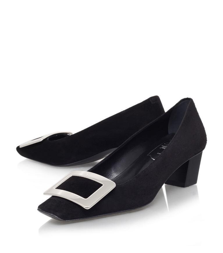 ROGER VIVIER Embellished Satin Pumps In Black