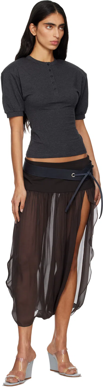 THE ROW Womens Black Pld Bindle Small Leather Bag