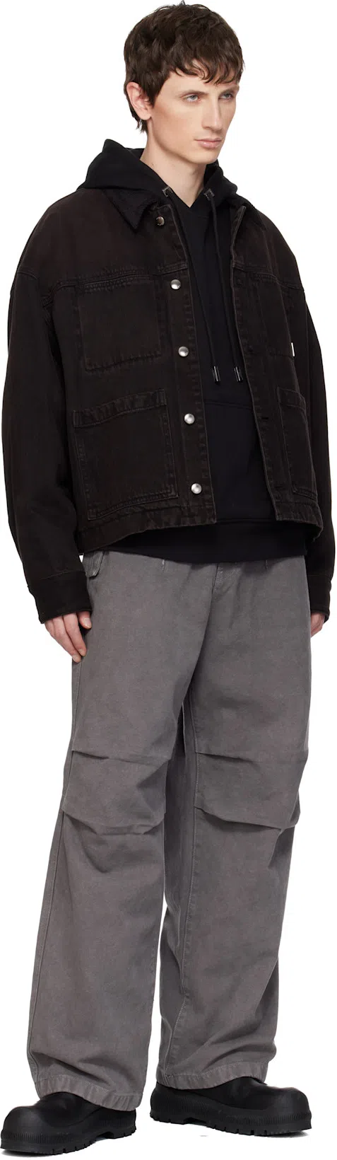 JIL SANDER Black Leather Chelsea Boots