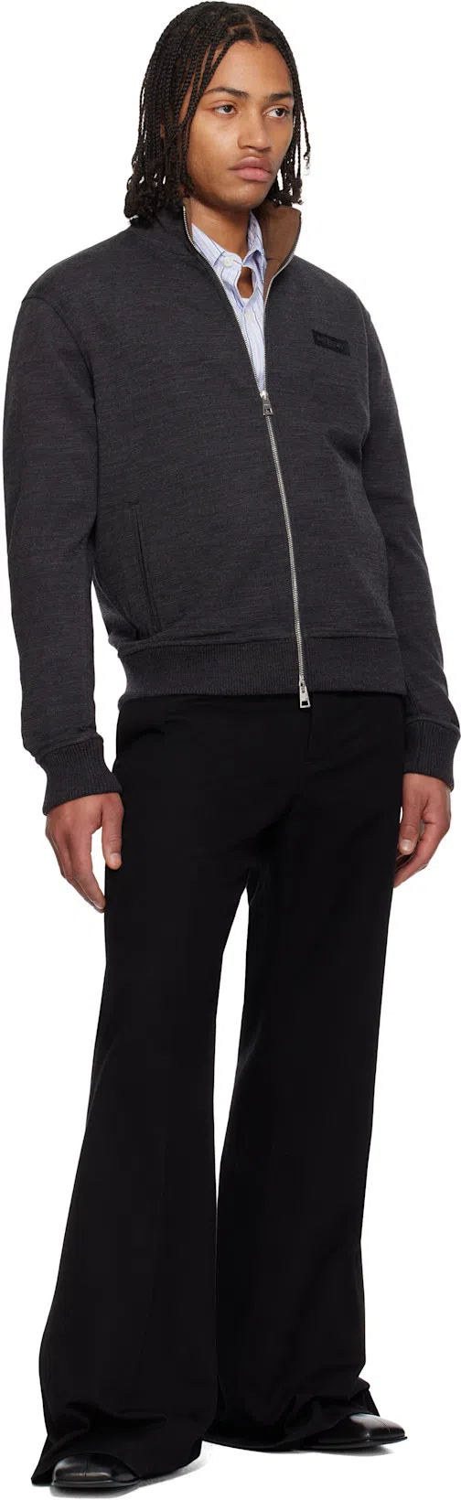 MM6 MAISON MARGIELA Refined Black Leather Loafers With Embossed Strap Detail In White