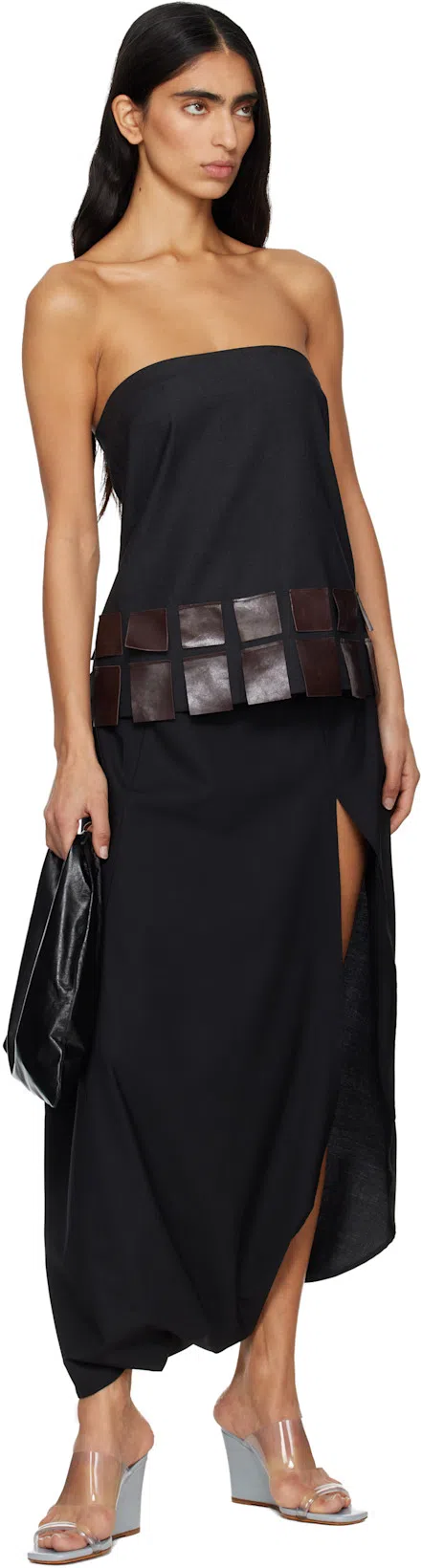 THE ROW Womens Black Pld Bindle Small Leather Bag