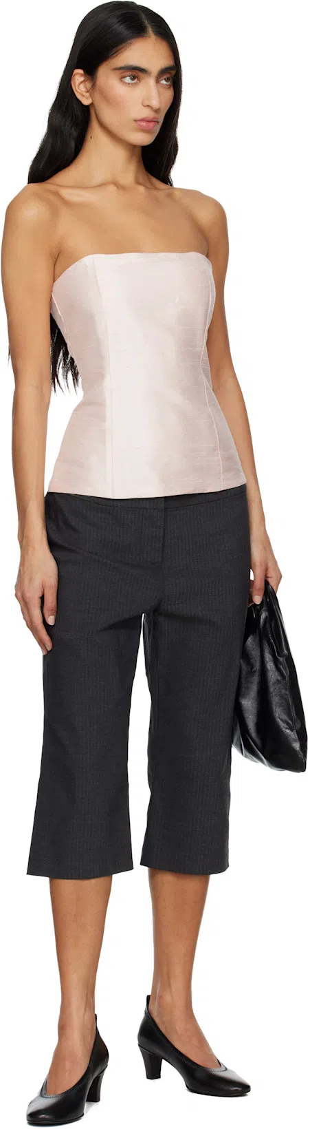 THE ROW Womens Black Pld Bindle Small Leather Bag