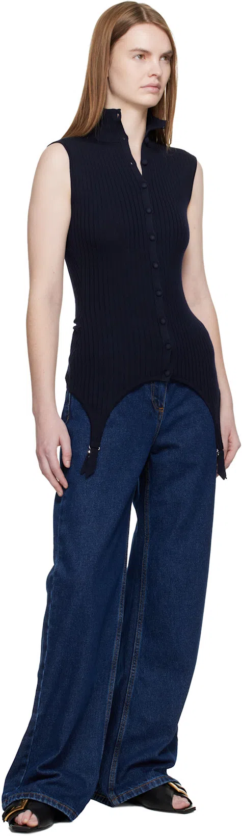 BALMAIN Anthem Flat Calfskin Leather Sandals In Animal Print