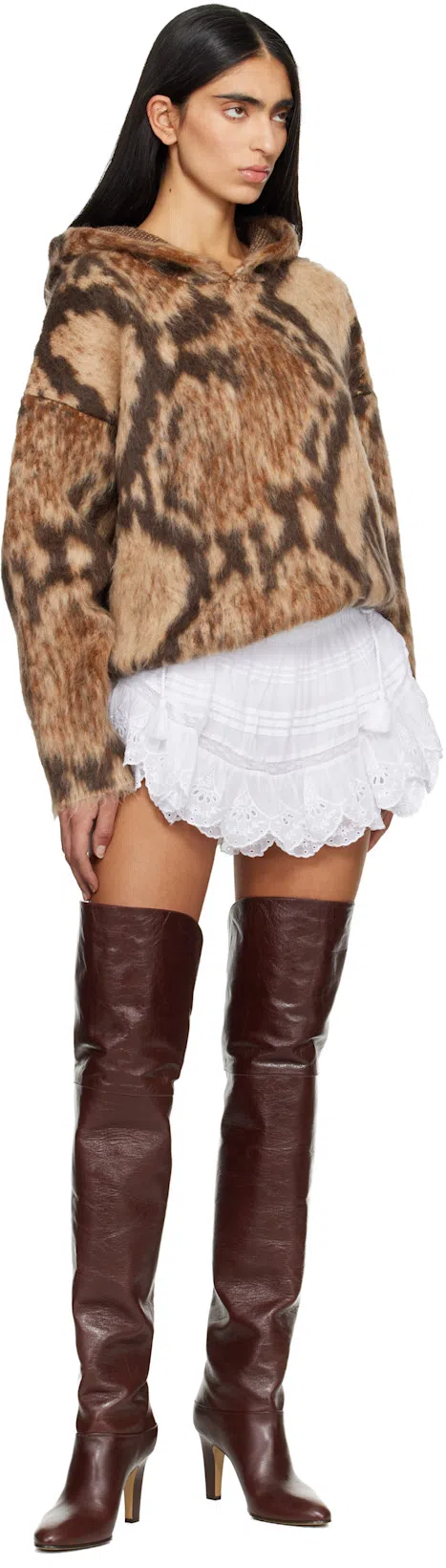 CHLOÉ 85mm Eve Leather Over-the-knee Boots In 25e Sooty Brown