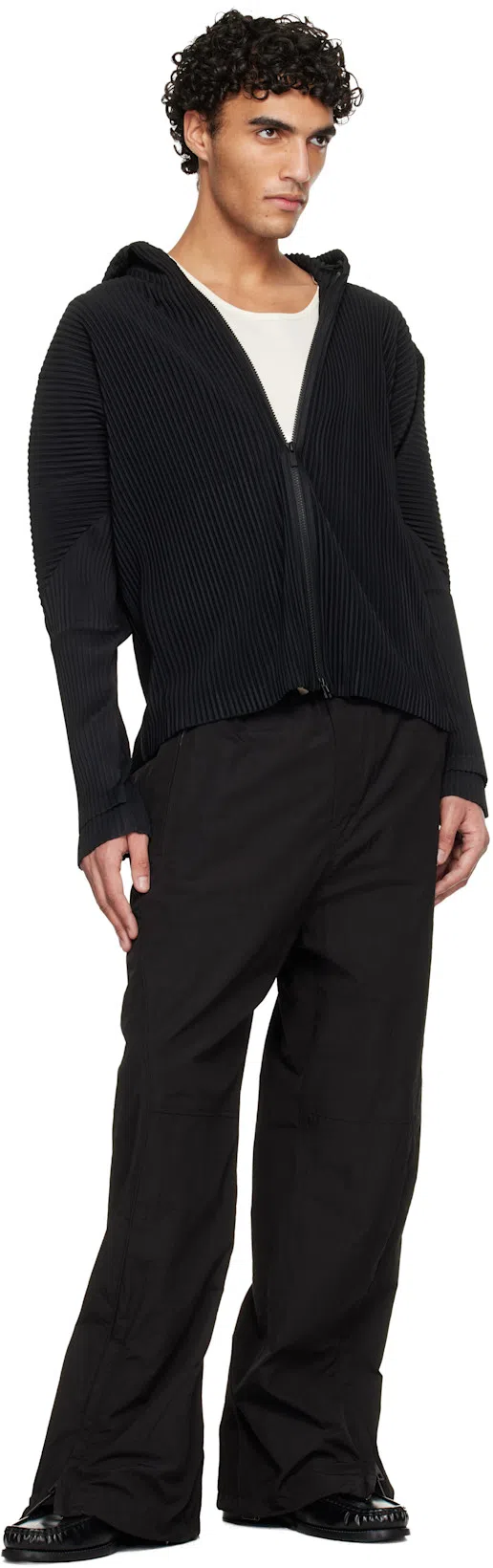 ACNE STUDIOS Stamped Monogram Calf Leather Loafers In Black