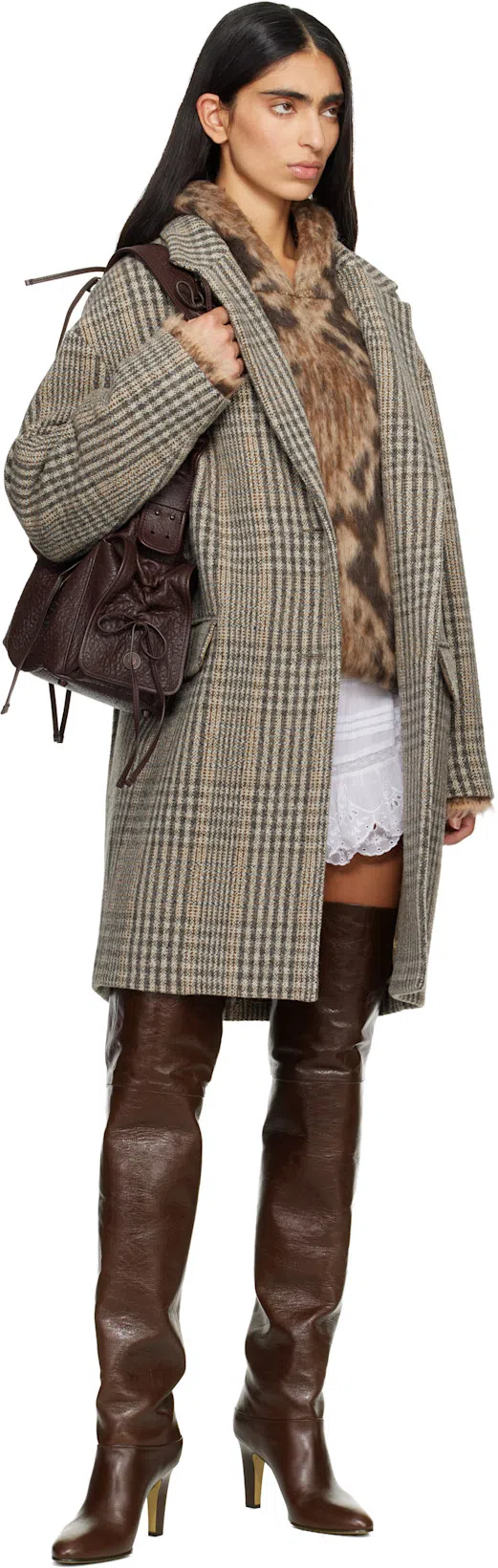 CHLOÉ 85mm Eve Leather Over-the-knee Boots In 25e Sooty Brown