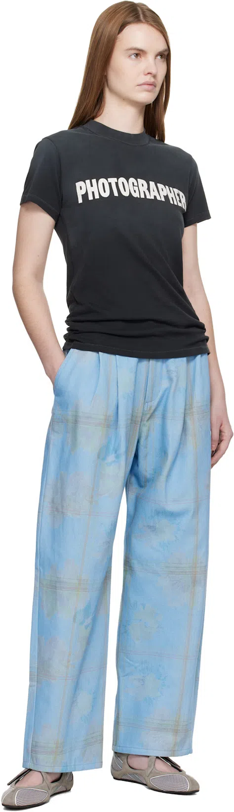 ATTICO Nomad Ballerina Flat In Gray