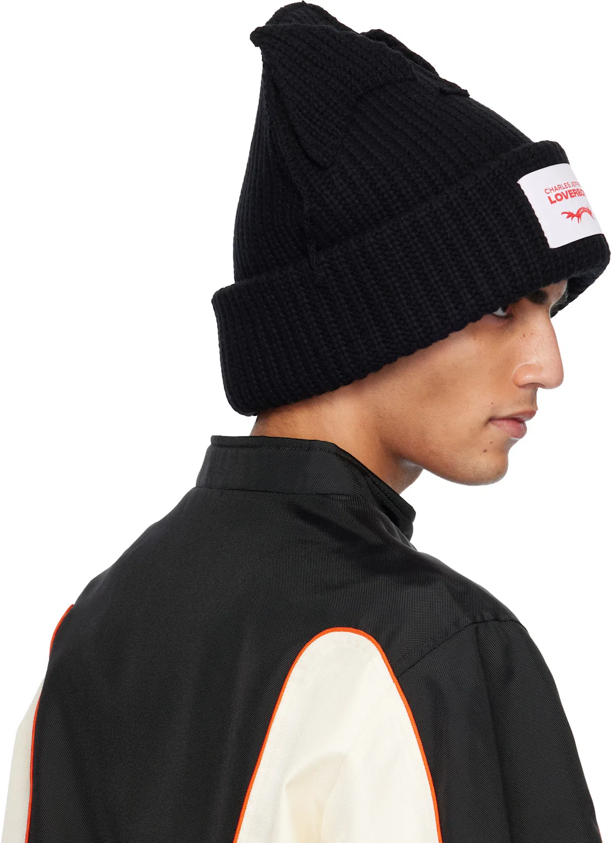 CHARLES JEFFREY LOVERBOY Supersized Chunky Ears Beanie In Black